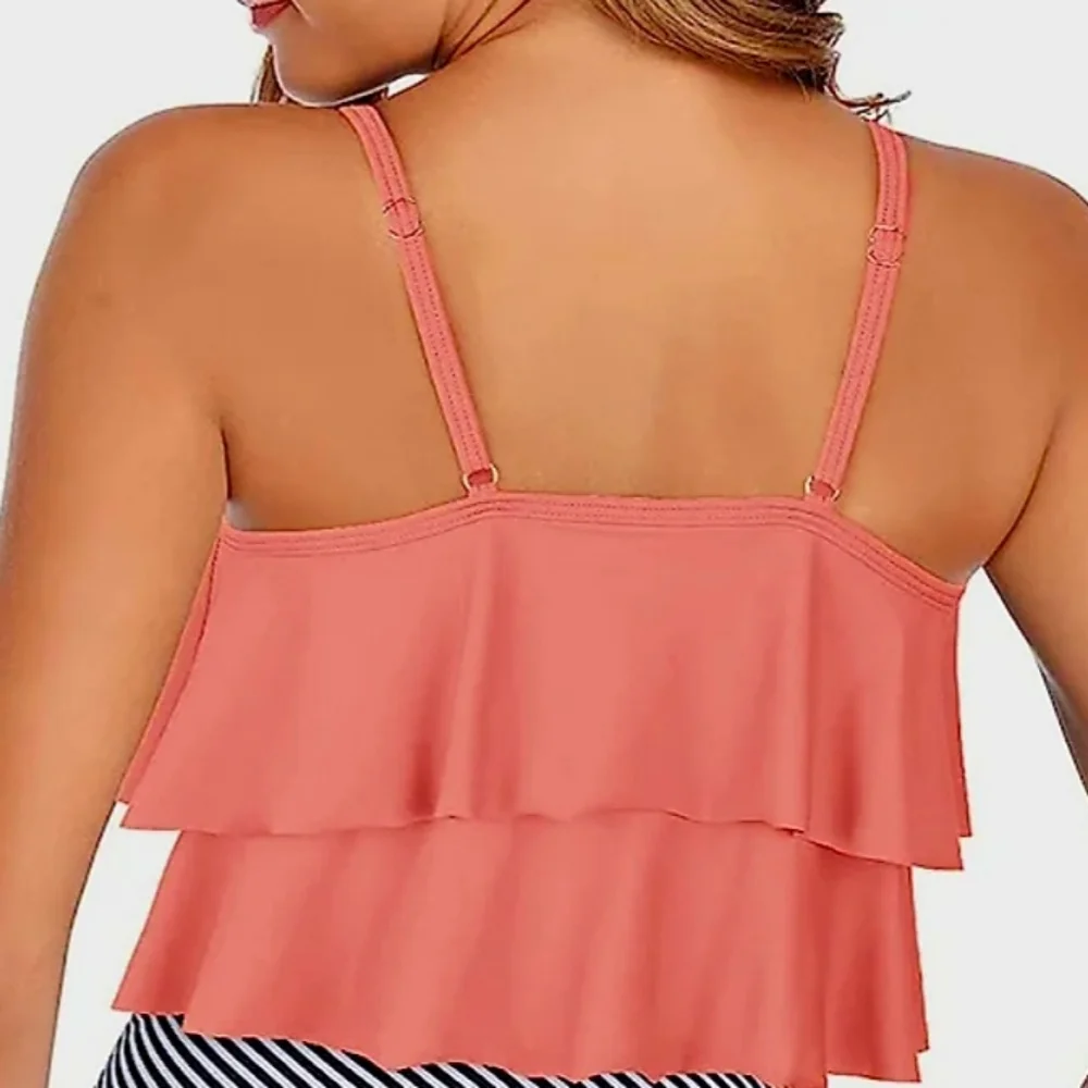 Double Ruffle Swim Top - Picture 5 of 12